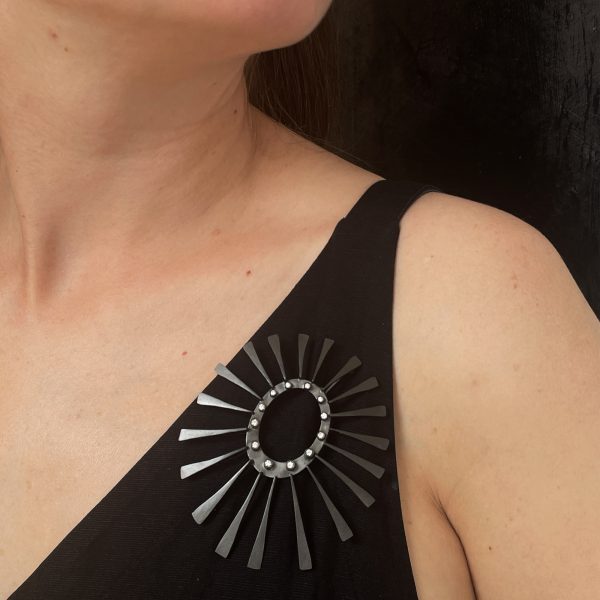 BLACK SUN Brooch