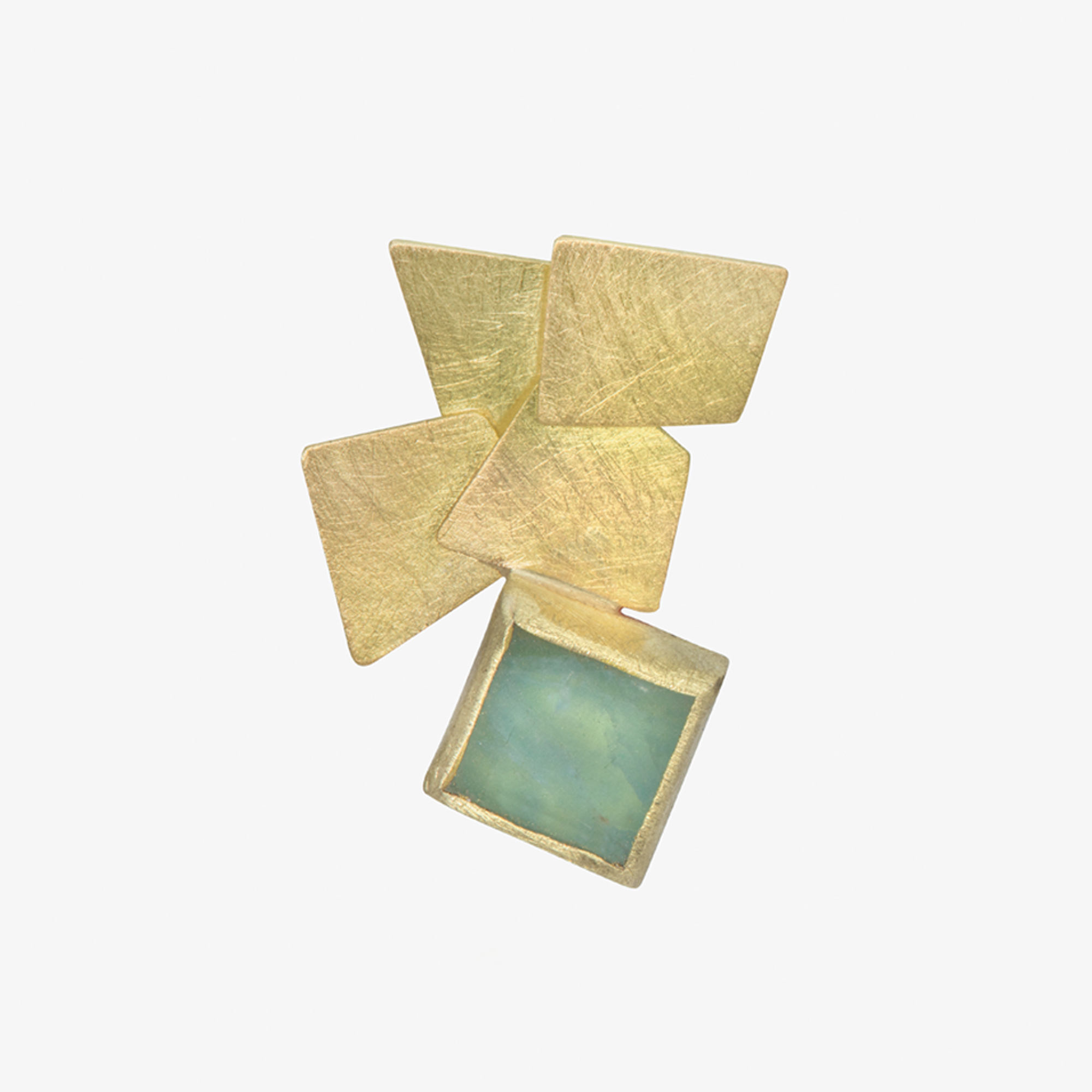 FOUR FRAGMENT AQUA Ear studs