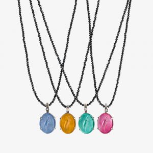 GLASS CAMEO Necklaces